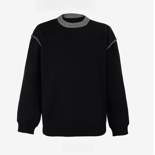 Damen Modischer Grobstrickpullover mit hochgeschlossenen Kragen Shop Nory