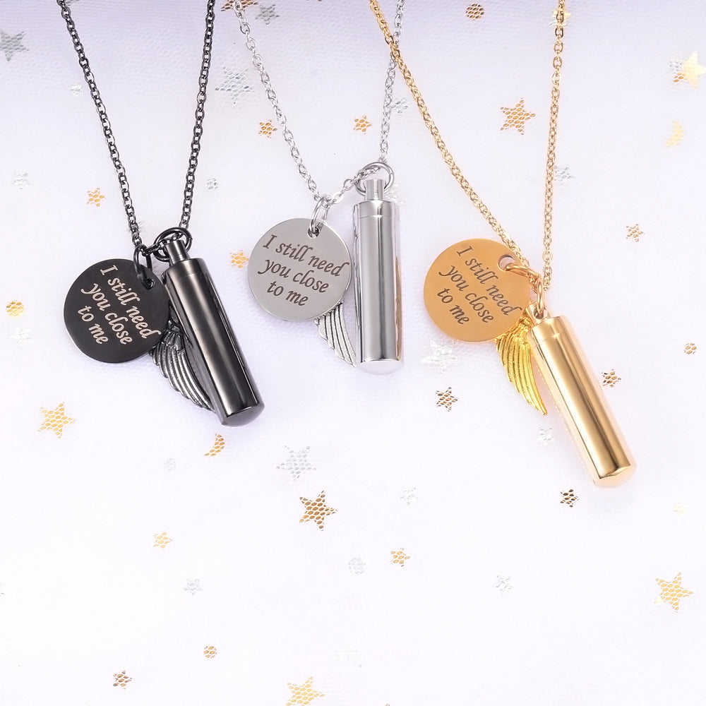 Damen Halskette mit personalisierten Anhängern und Engelmotiv Shop Nory