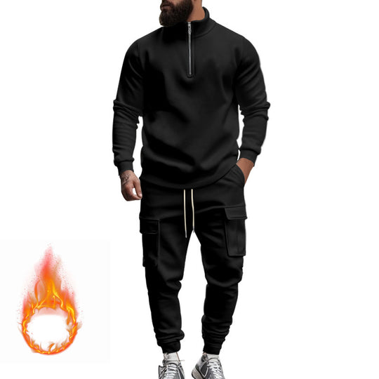 Herren nan sportlicher Cargo-Jogginganzug mit Troyerkragen Shop Nory