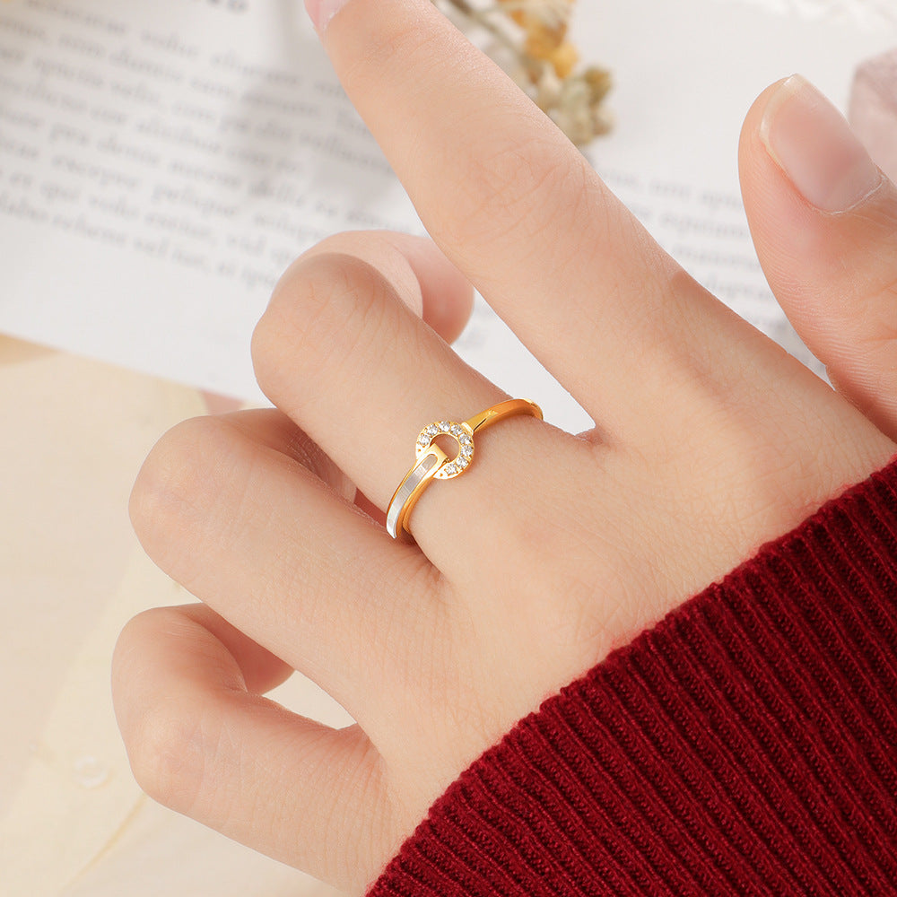 Damen filigraner Ring mit glitzerndem Zirkonia und elegantem Design Shop Nory