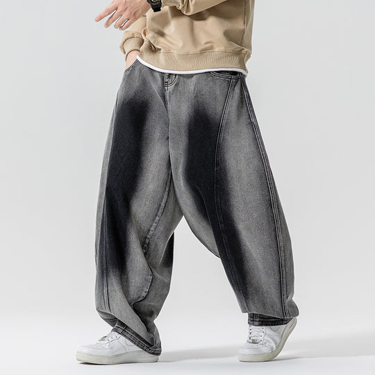 Herren Weite Paneel‑Denimhose mit Ballonbeinen und tiefem Schritt Shop Nory