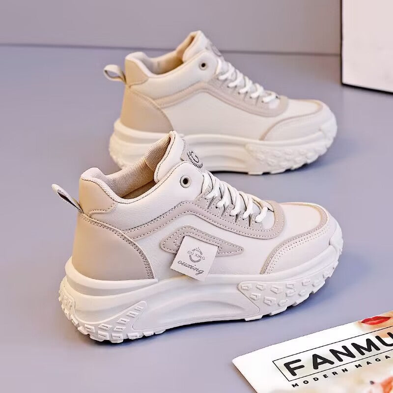 Damen Sportliche High-Top Sneakers mit dämpfender Sohle und robuster Profilierung