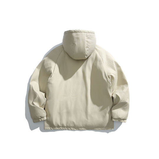 Herren Steppjacke mit Kapuze und geripptem Strukturstoff Shop Nory