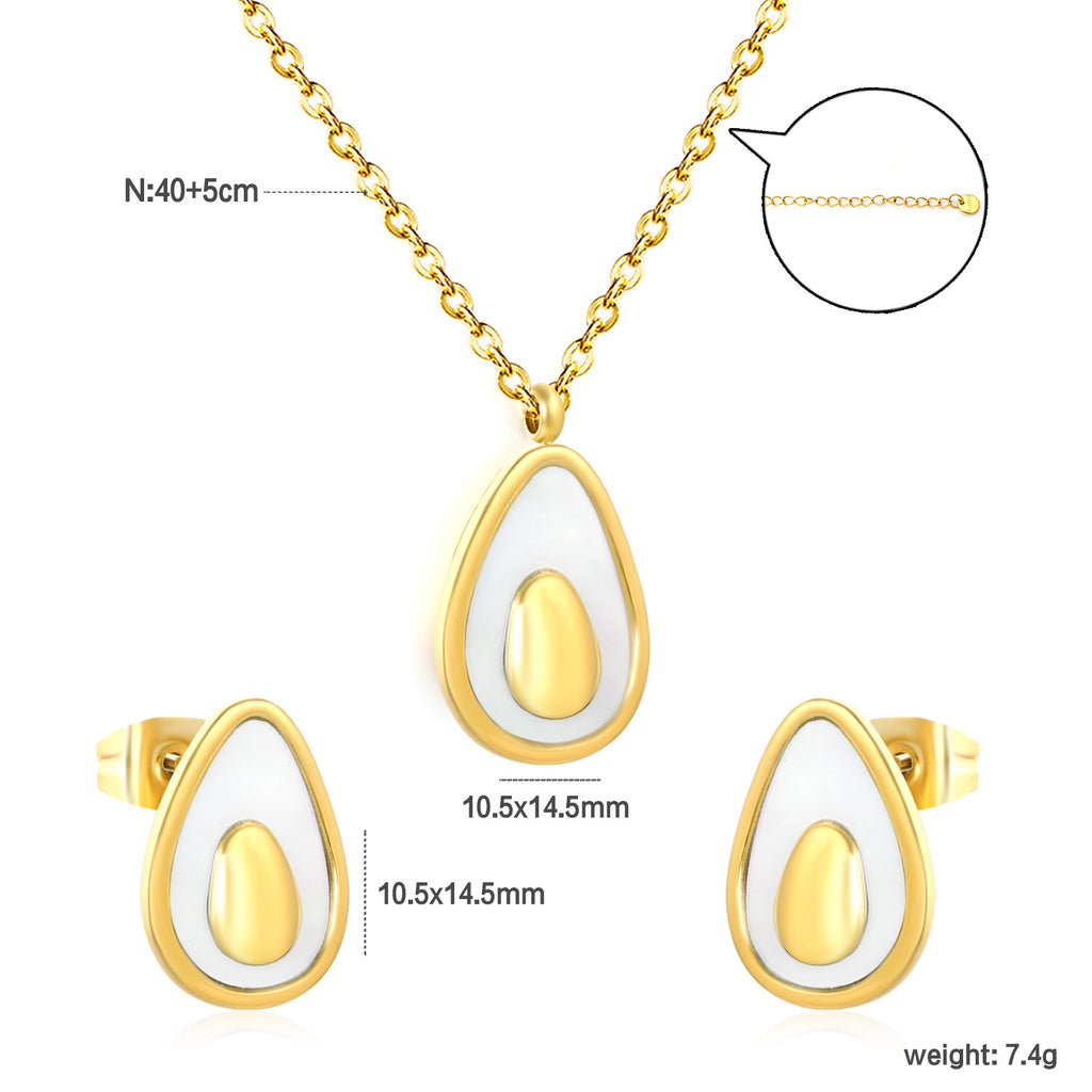 Damen Schmuckset mit herzförmigen Anhängern und funkelnden Zirkonia Shop Nory