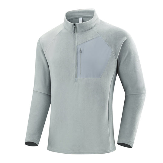 Herren Leichter Performance-Fleecepullover mit Viertel-Reißverschluss und Brusttasche Shop Nory