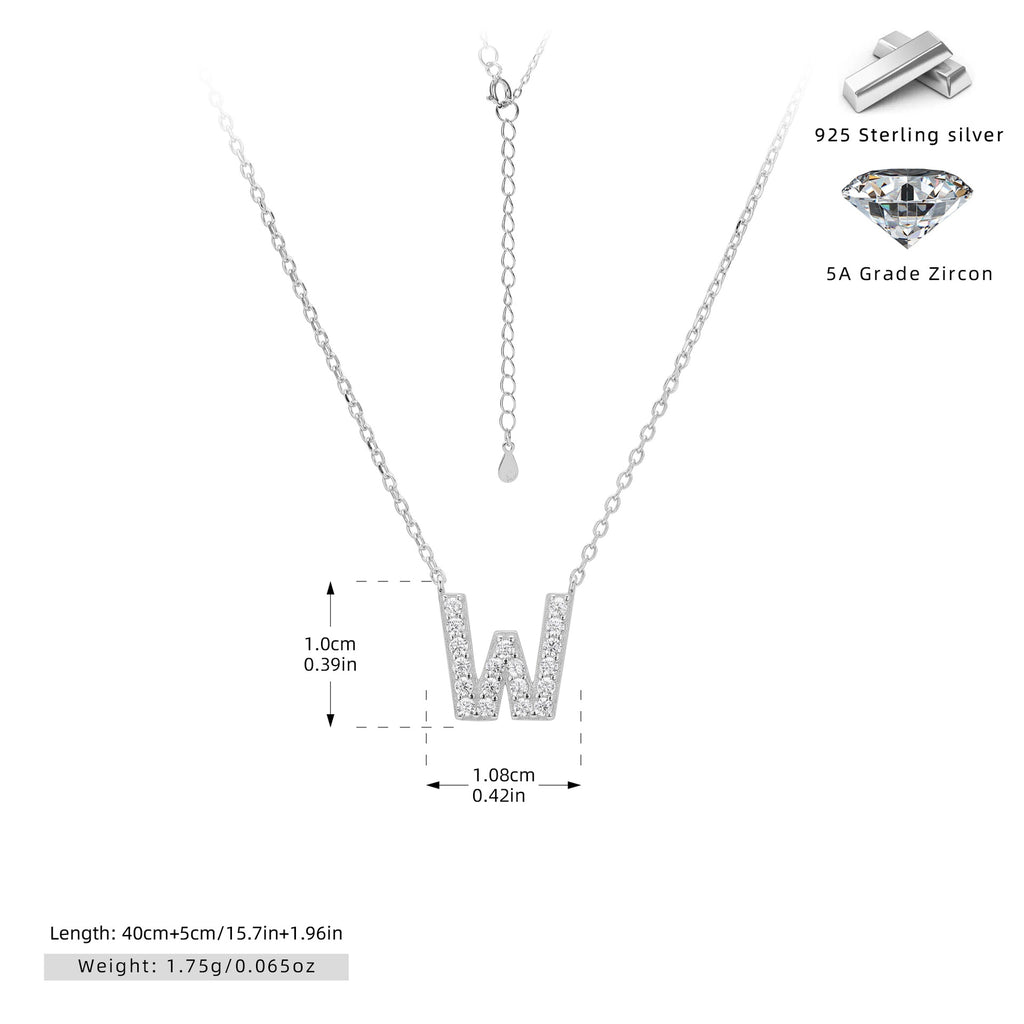 Damen Halskette mit Z-Anhänger und funkelnden Zirkonia Shop Nory