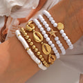 Damen Armreifen-Set mit maritimen Muschelmotiven Shop Nory