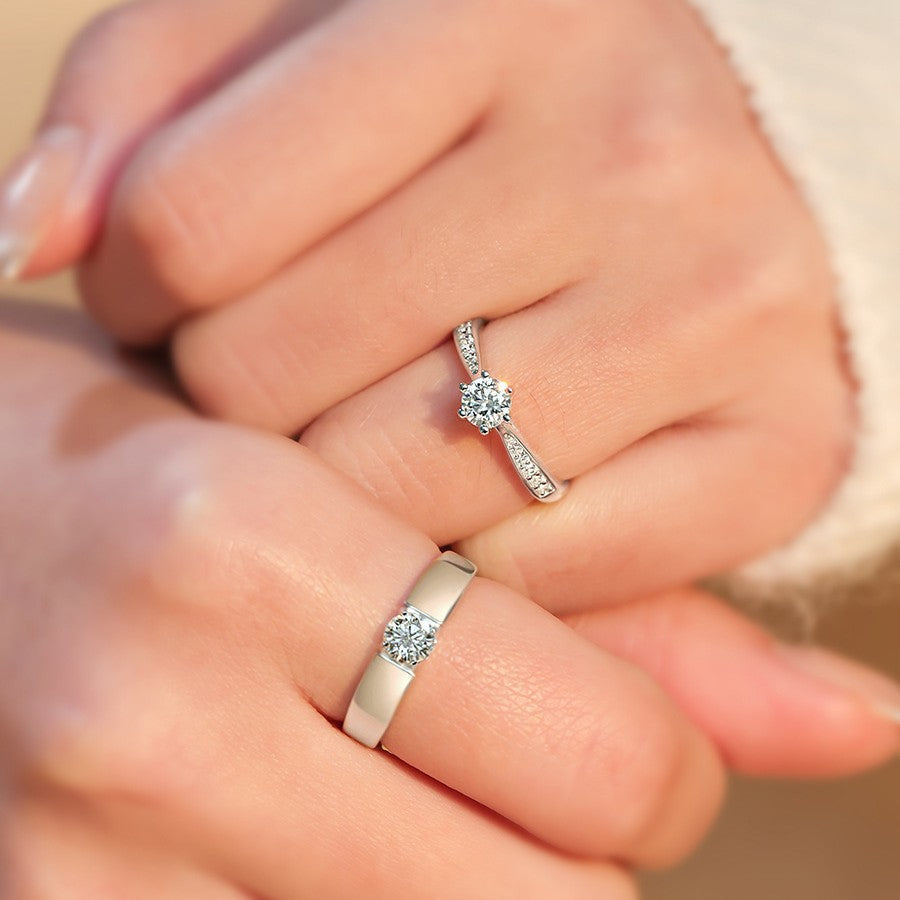 Damen Verlobungsring-Set mit funkelndem Zirkonia und elegantem Design Shop Nory