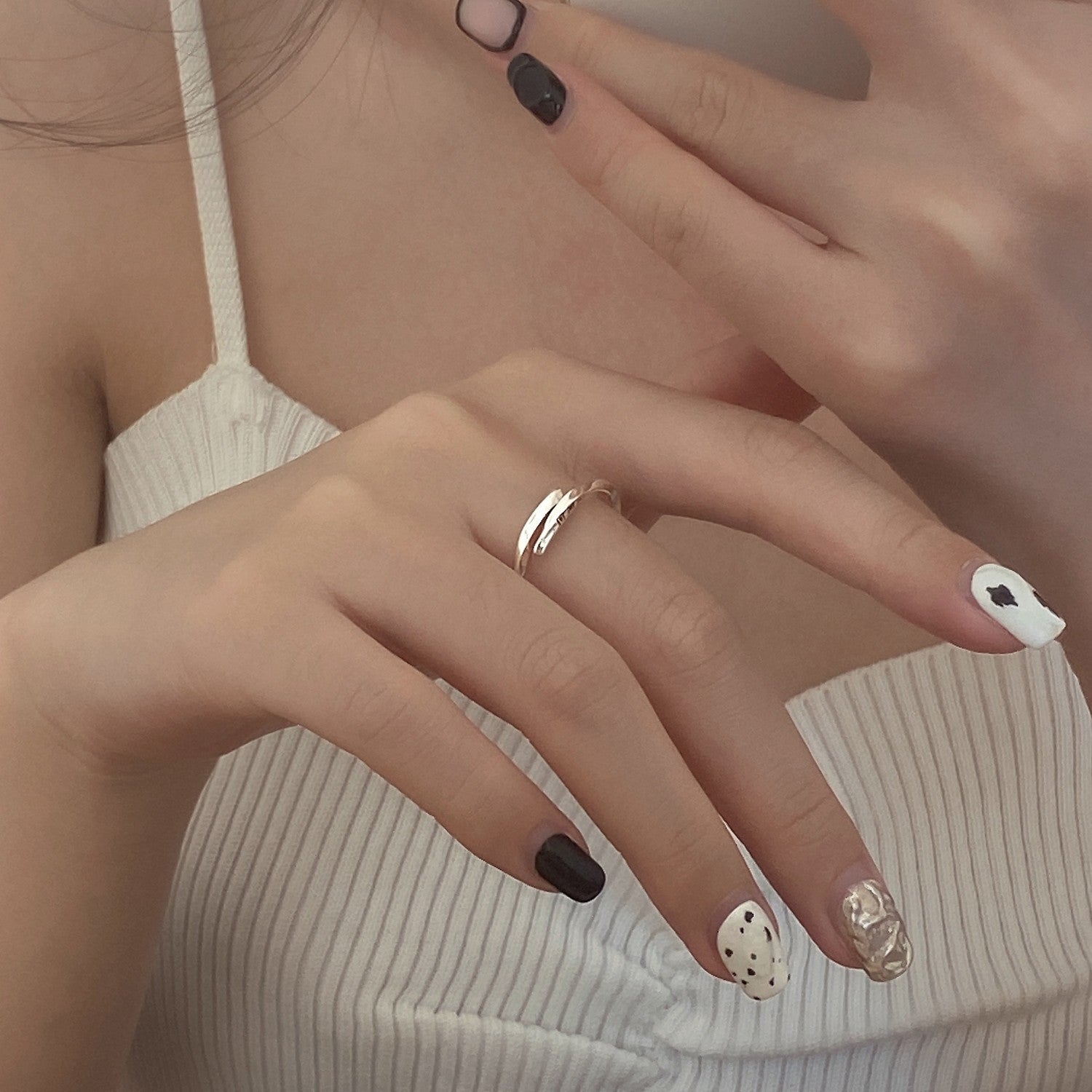 Damen schlichter Grip-Ring mit eingravierter Botschaft Shop Nory