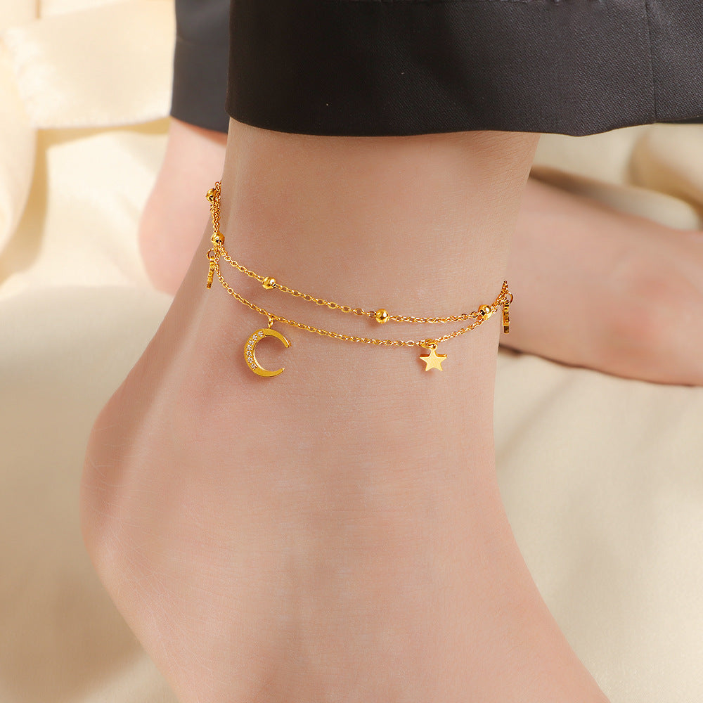 Damen Celestial Charm Fußkette Shop Nory