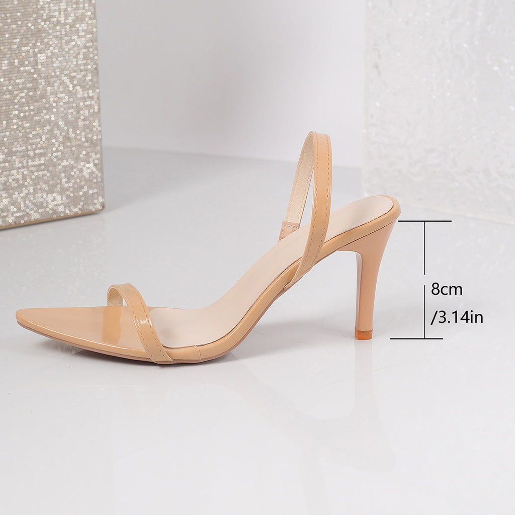 Damen Elegante Slingback Sandalen mit transparentem Mittelteil und modischem Absatz