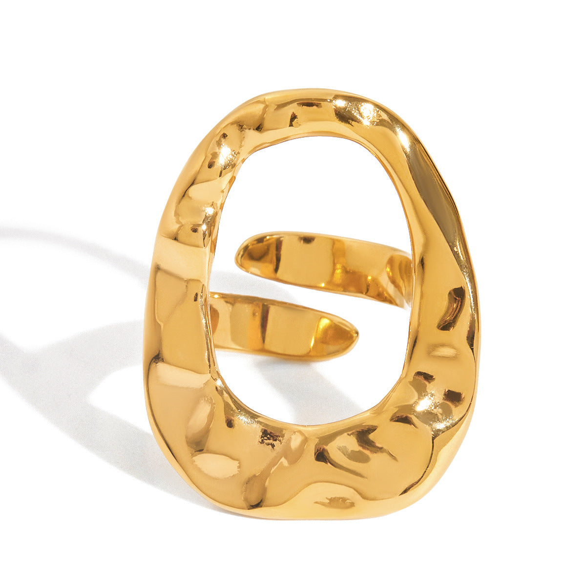 Damen Offener Ring mit kunstvollem Design aus hypoallergenem Edelstahl Shop Nory