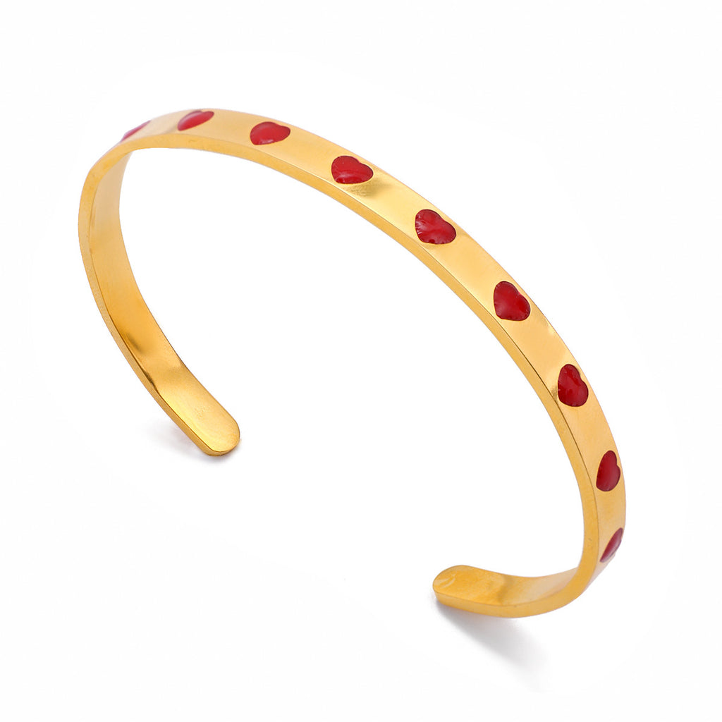 Damen Offenes Armband mit Herzen und hypoallergenen Eigenschaften Shop Nory