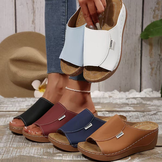 Damen bequeme Clogs mit ergonomischer Fußbett und modischem Riemendesign