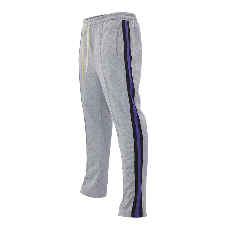 Herren Tapered-Trainingshose mit elastischem Bund, Kordelzug und seitlichen Kontraststreifen Shop Nory