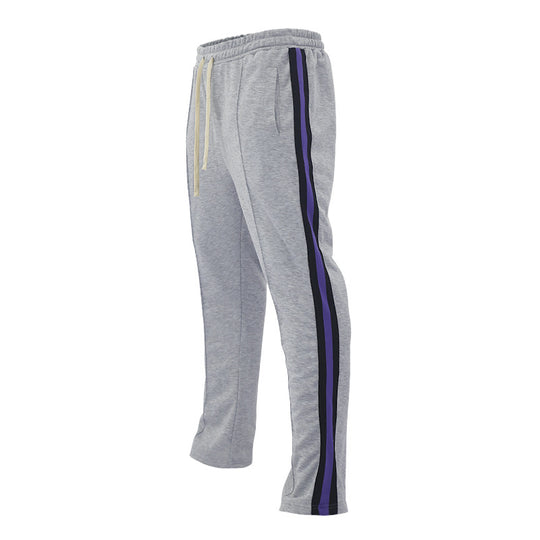 Herren Tapered-Trainingshose mit elastischem Bund, Kordelzug und seitlichen Kontraststreifen Shop Nory