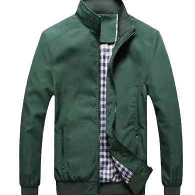 Herren Leichter Harrington-Blouson mit Stehkragen und kariertem Innenfutter Shop Nory