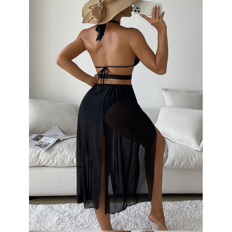 Damen Sexy Strandkleid mit Cut-Outs Shopnory