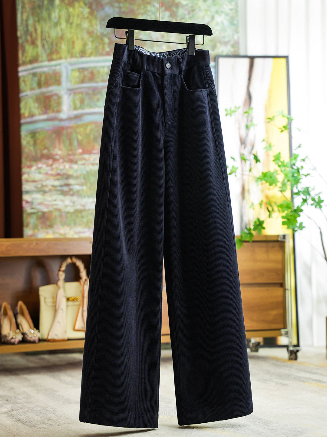 Damen Modische weit geschnittene Cordhose Shop Nory