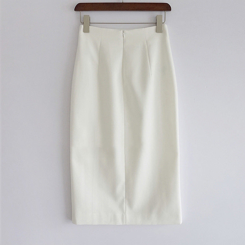 Damen Eleganter Bleistiftrock mit seitlichem Schlitz und feinem Stoff Shop Nory