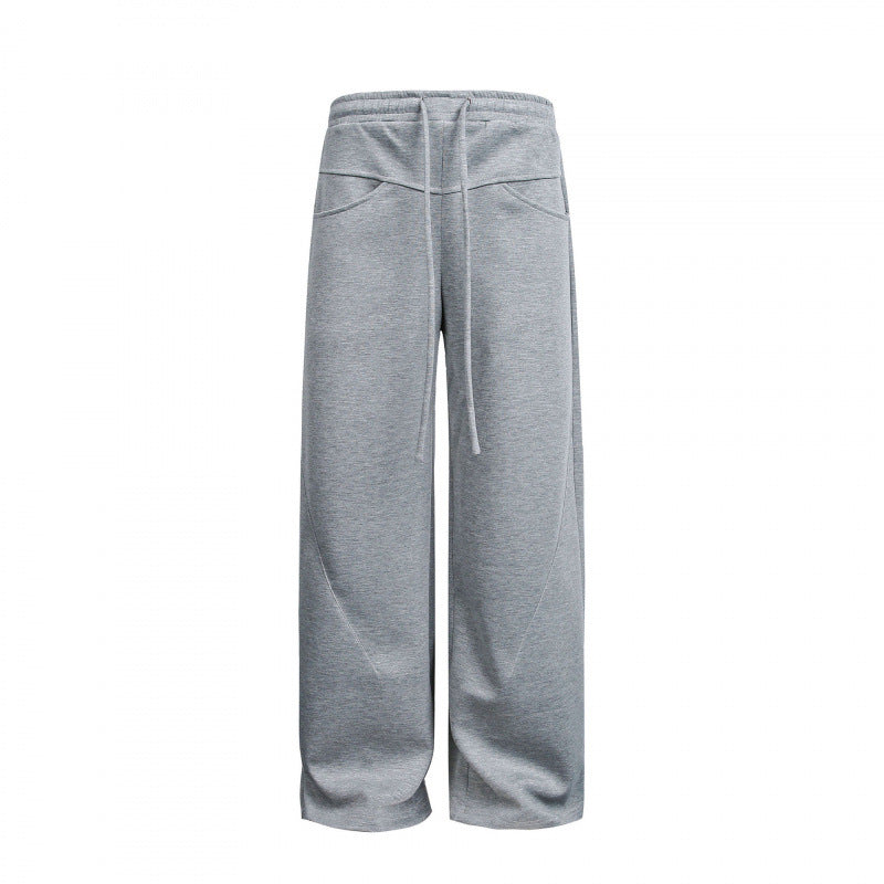 Damen Weite High‑Waist Relax-Sweat-Hose mit Kordelbund und dekorativen Schrittnahtlinien Shop Nory