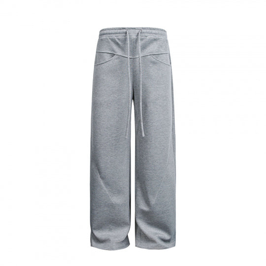 Damen Weite High‑Waist Relax-Sweat-Hose mit Kordelbund und dekorativen Schrittnahtlinien Shop Nory