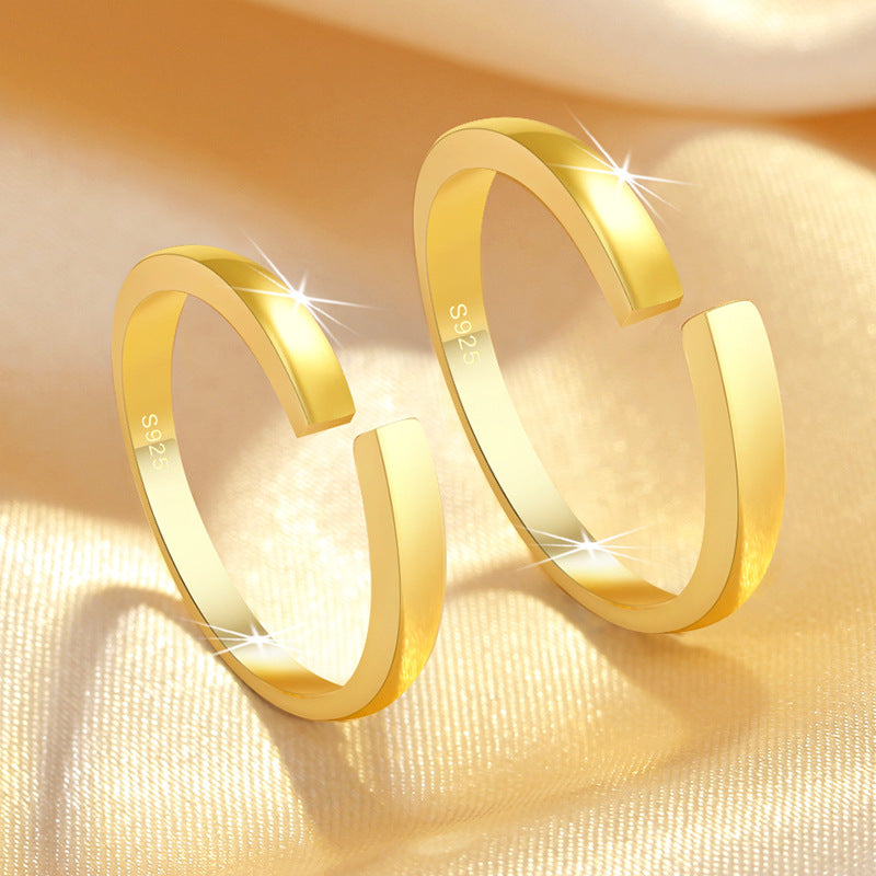 Damen Offener Ring aus hochwertigem Silber mit modernem, minimalistischen Design Shop Nory