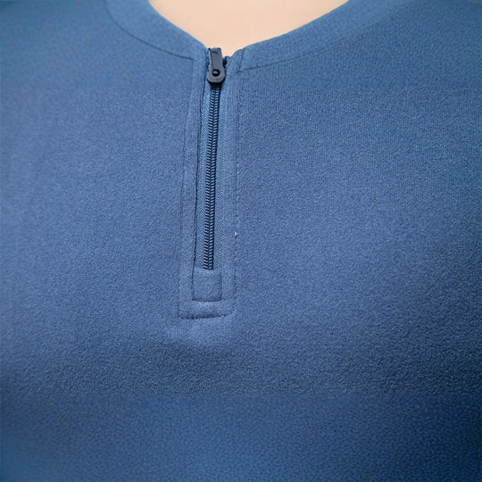 Herren funktionaler Sweatshirt mit hohem Kragen und kurzem Reißverschluss
