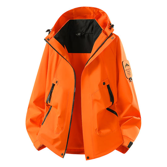 Herren Zwei-in-eins Wetterschutzjacke mit abnehmbarer Steppweste und verstellbarer Kapuze Shop Nory