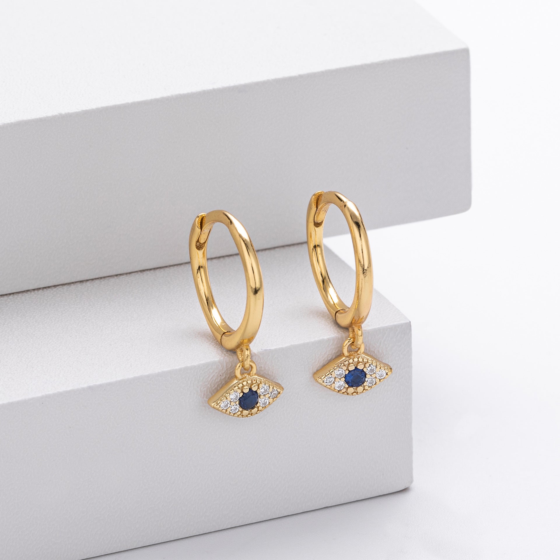 Damen Ohrhänger mit schützendem Augenmotiv aus hochwertigem 925 Sterling Silber Shop Nory