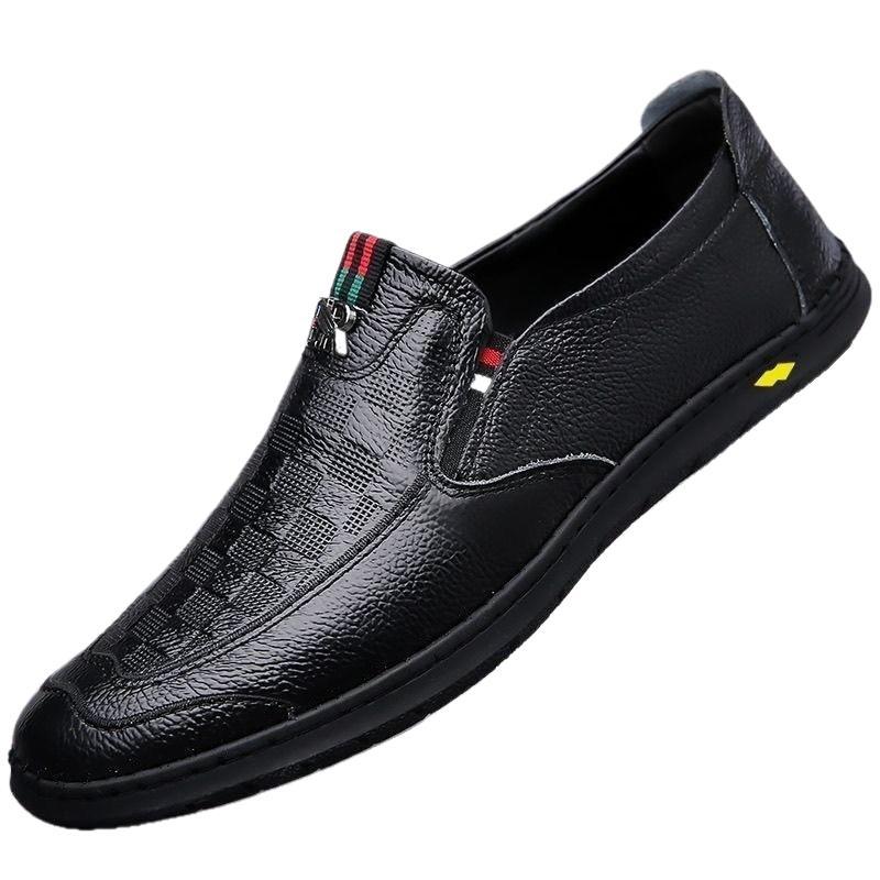 Herren Bequeme Slip-On Lederslipper Shop Nory