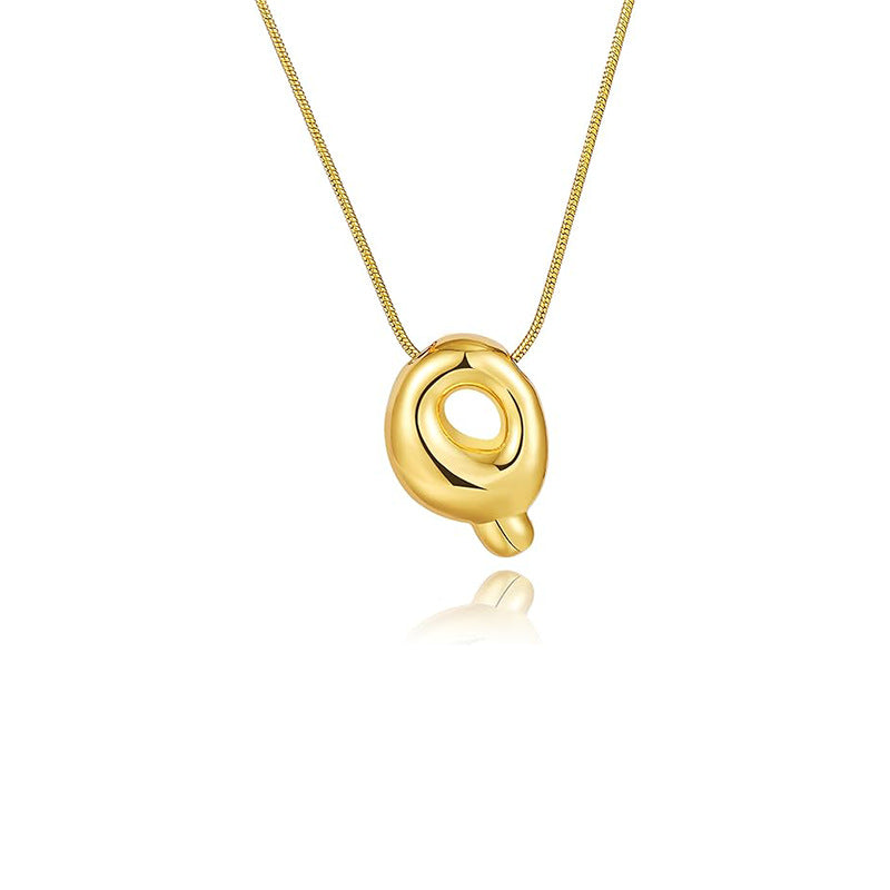 Damen Halskette mit skulpturalem Anhänger und feinem Gliederdesign Shop Nory