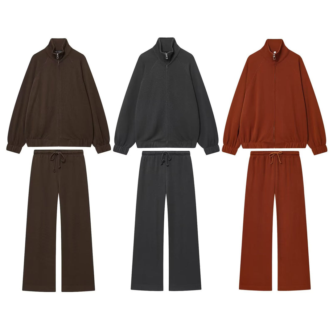 Damen Oversize Sweatjacke mit Reißverschluss, hohem Stehkragen und Raglanärmeln Shop Nory