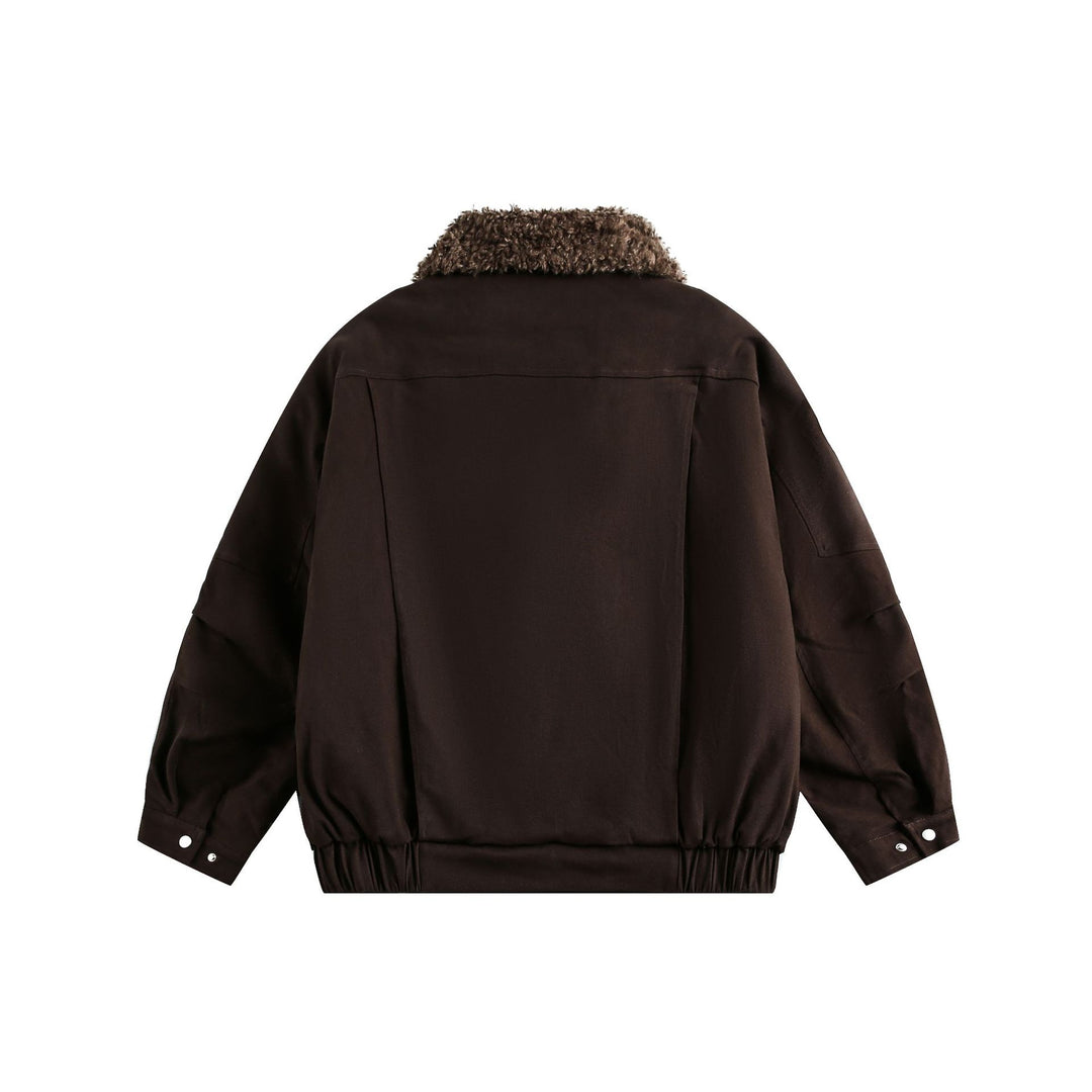 Herren Kurzblouson im Pilotenstil mit großzügigem Teddy‑Fellkragen und elastischem Bund Shop Nory