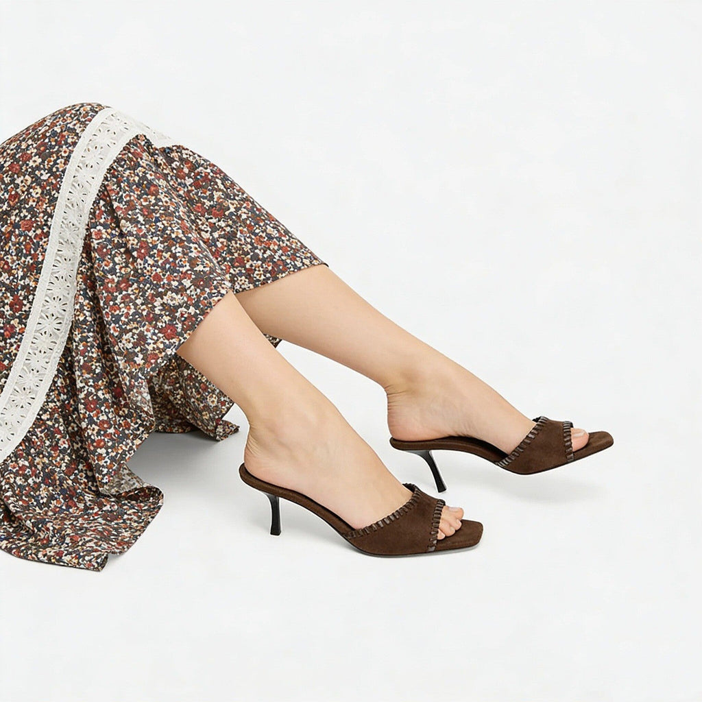 Damen Elegante Sling-Pumps mit filigranem Riemendesign und komfortablem Blockabsatz