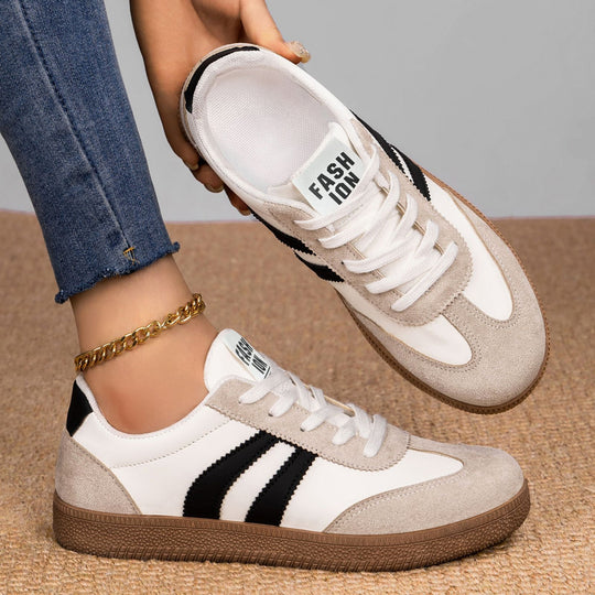 Damen Modische Sneakers mit eleganter Sohle und atmungsaktiver Oberfläche