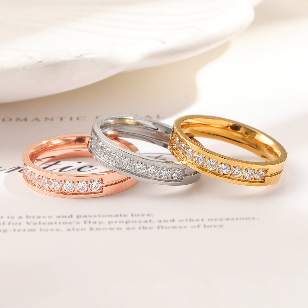 Damen Ring mit elegantem Zirkonia-Besatz Shop Nory