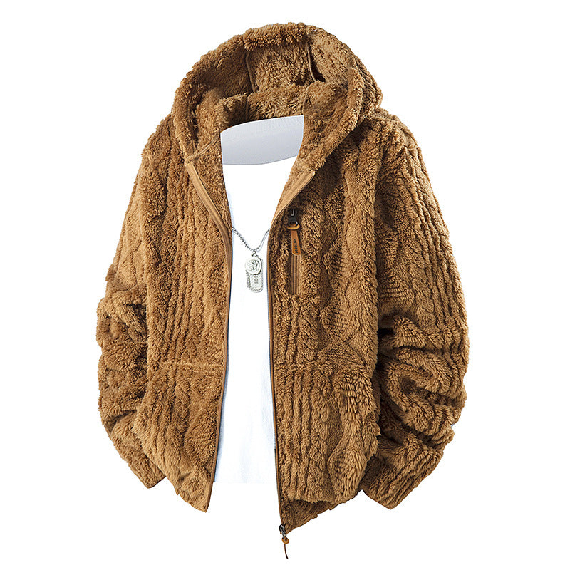 Herren Fleece Jacke mit Kapuze Shop Nory