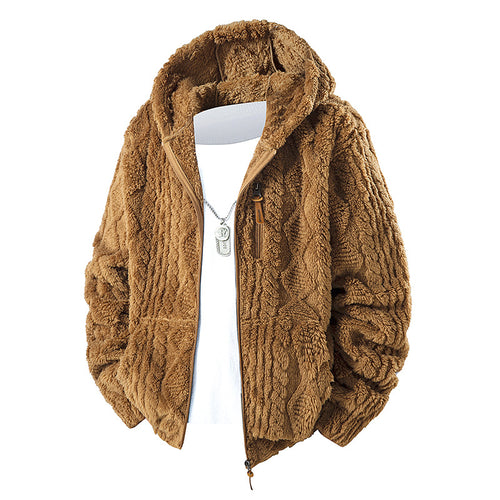 Herren Fleece Jacke mit Kapuze Shop Nory