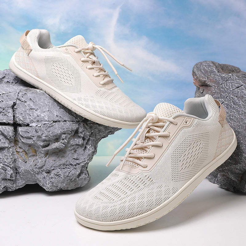 Unisex nan barfuß-inspirierter Strick-Sneaker mit elastischer Passform, Schnellzugkordel und griffiger Vollgummi-Laufsohle
