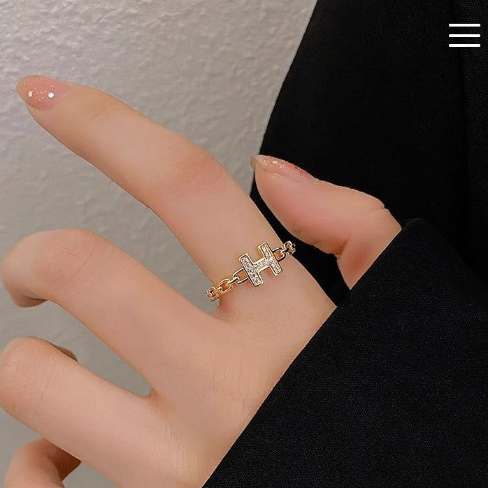 Damen Lässiger Ringe mit modischem Design und funkelnden Akzenten Shop Nory