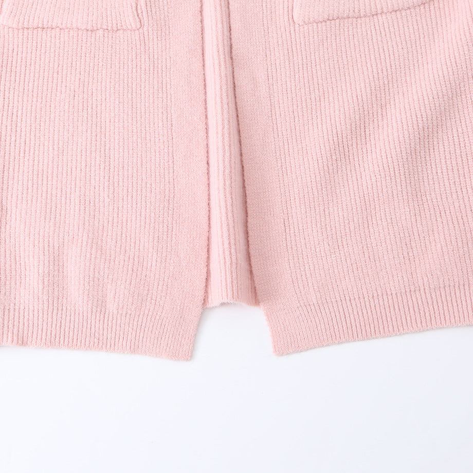 Damen Langer Oversize Strickcardigan mit aufgesetzten Taschen Shop Nory