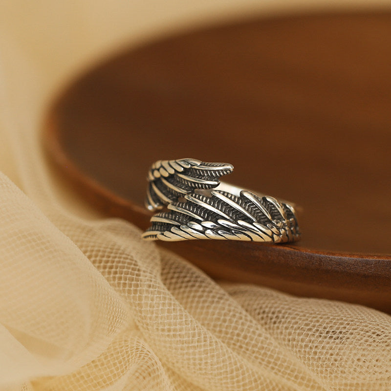 Damenring mit Federdesign Shop Nory