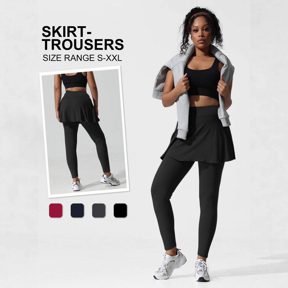 Damen Thermal-Leggings mit integriertem Sportrock und Fleece-Futter Shopy Nory