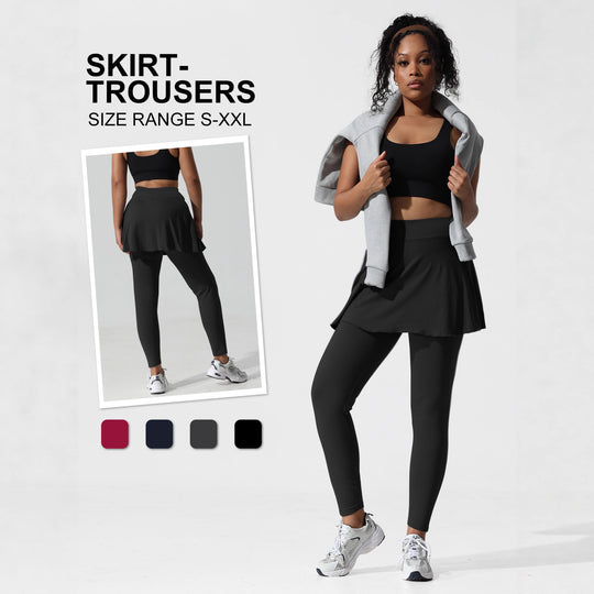 Damen Thermal-Leggings mit integriertem Sportrock und Fleece-Futter Shopy Nory