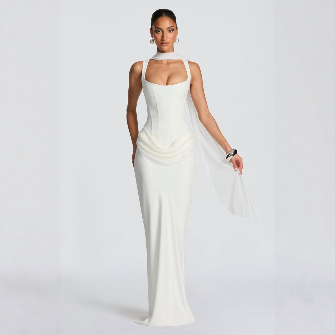 Damen Elegantes Hochzeitskleid mit Korsett-Detail