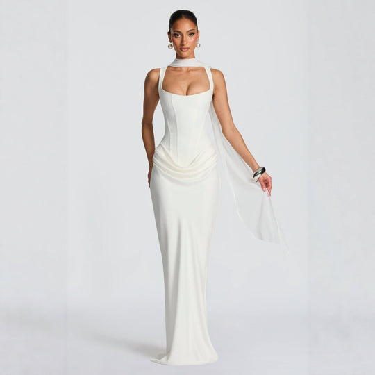 Damen Elegantes Hochzeitskleid mit Korsett-Detail