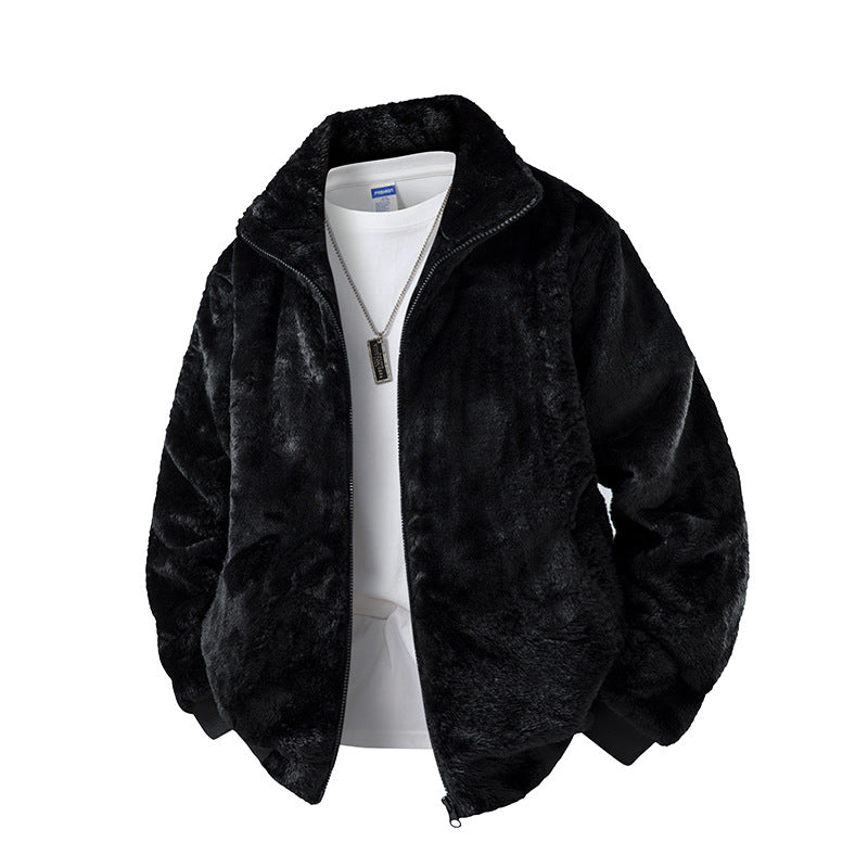 Herren Fleecejacke mit hohem Kragen und elastischem Bund Shop Nory