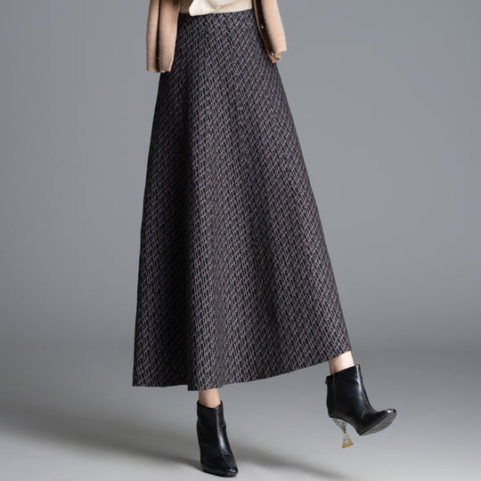 Damen Maxi-Rock mit elegantem geometrischen Muster Shop Nory