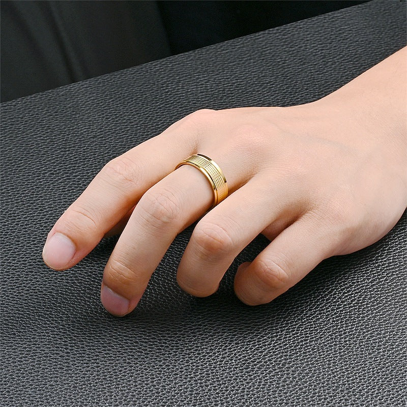 Herren Ring mit modernem, strukturiertem Oberflächendesign Shop Nory